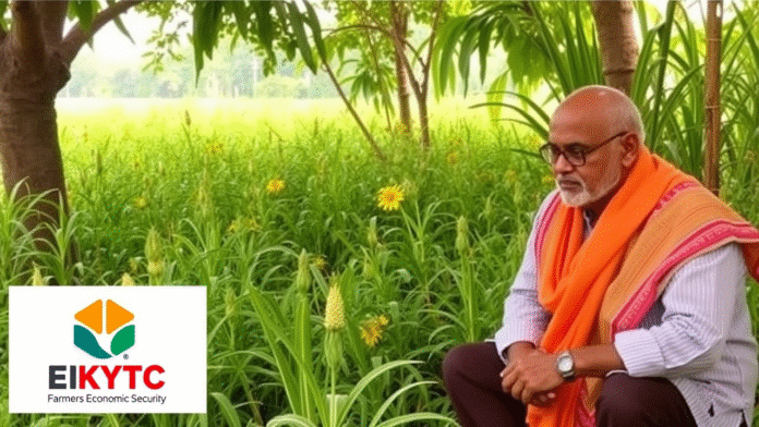 प्रधानमंत्री किसान सम्मान निधि योजना के तहत लाभान्वित होता एक भारतीय किसान